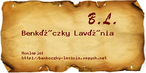 Benkóczky Lavínia névjegykártya